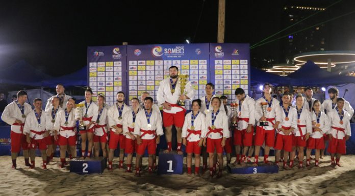 Օգոստոսի 27 – 28 – ը Բատ Յամում անցկացված լողափնյա սամբոյի աշխարհի առաջնությանը Հայաստանի հավաքականը հանդես եկավ պատվով