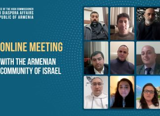 Սփյուռքի գործերի գլխավոր հանձնակատարի առցանց հանդիպեց Իսրայելի հայ համայնքի ներկայացուցիչների հետ