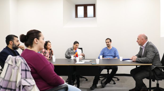 Հոկտեմբերի 30 –ին Հայրենադարձության և ինտեգրման կենտրոնում տեղի է ունեցել հանդիպում Իսրայելից Հայաստան տեղափոխված 4 ընտանիքների հետ։